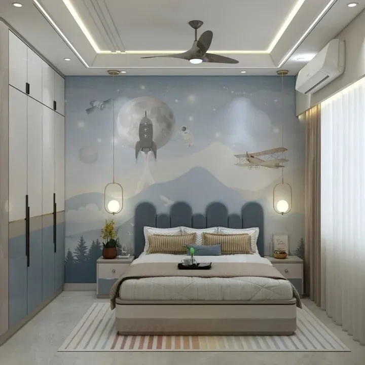 Kids study and sleep room interior Amravati